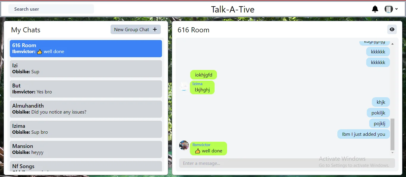 Talkative Chat App